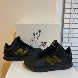 Men's New Balance Shohei Ohtani 1 Turf Black/Gold 2024 Baseball Trainer Shoes